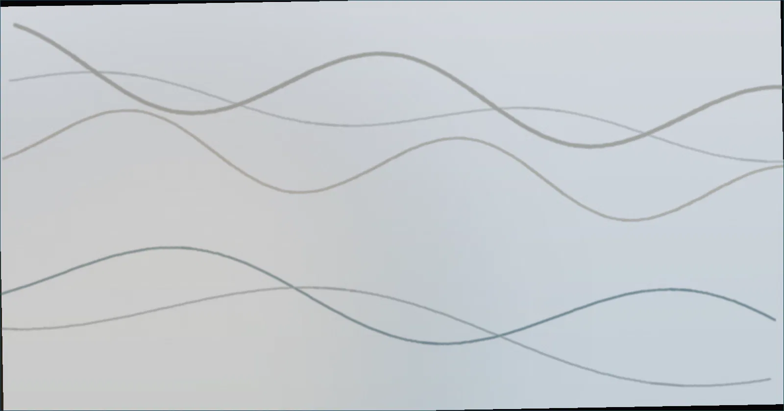 Illustration of a train travelling a scenic rail line through countryside